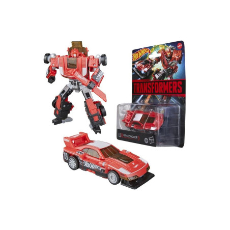 Figura hasbro transformers x hot wheels gt - scorcher