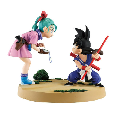 Figura ichibansho dragon ball son goku & bulma (fantastic adventure 3) 17cm