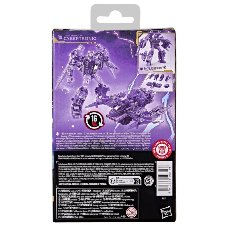 Figura hasbro transformers age of the primes deluxe class dark energon cybertronic 14cm