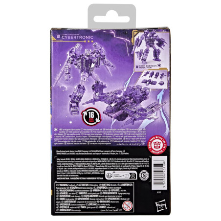 Figura hasbro transformers age of the primes deluxe class dark energon cybertronic 14cm
