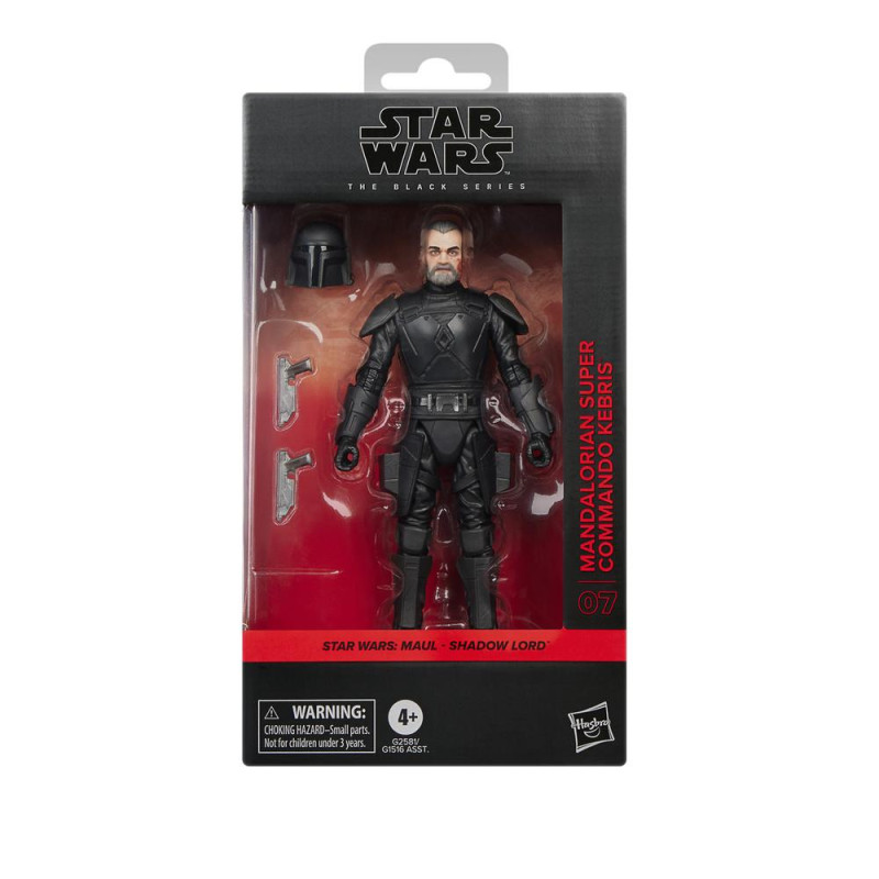 Figura hasbro star wars maul -  shadow lord the black series mandalorian super commando kebris