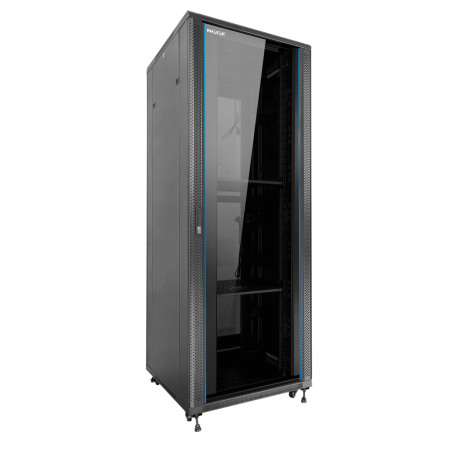 Armario rack de suelo 19 pulgadas phasak pro 42u negro 600x600 montado pho 6642