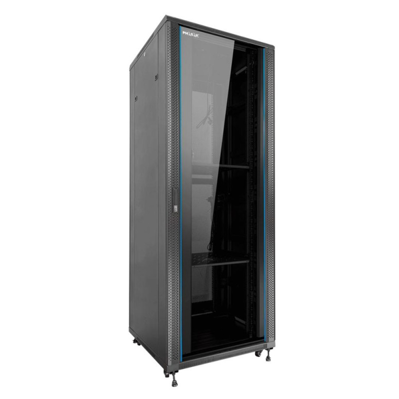 Armario rack de suelo 19 pulgadas phasak pro 42u negro 800x800 montado pho 8842