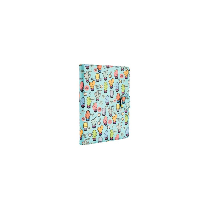 Funda universal rotatory 360º silver ht para tablet 9 - 10.1 pulgadas cactoos green metal