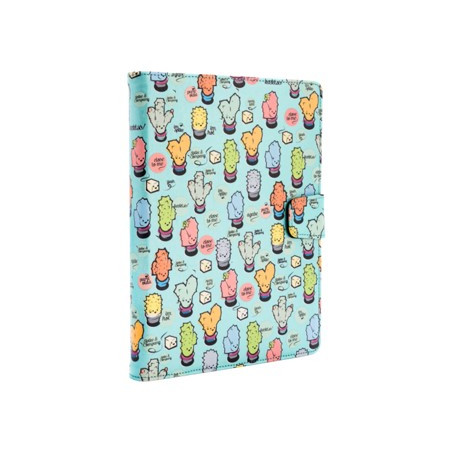 Funda universal rotatory 360º silver ht para tablet 9 - 10.1 pulgadas cactoos green metal
