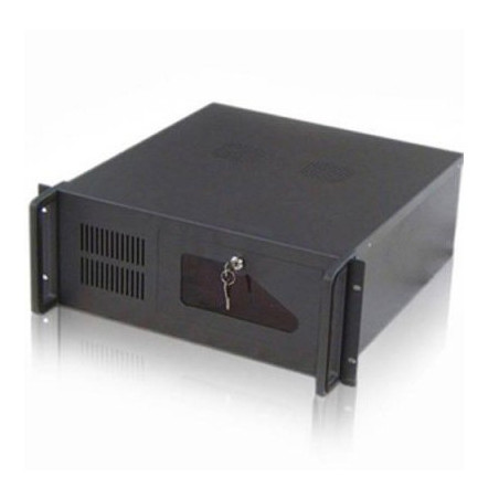 Caja servidor tooq rack 19 pulgadas 4u 406  negra sin fuente ventana transparente