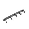 Organizador de cables lanberg 5 anillas plastico 1u tipo b rack 19 negro