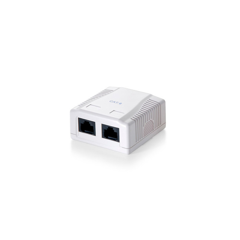 Roseta de superficie equip categoria 5e 2x hembras rj45