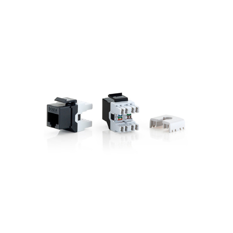Kit 8 uds equip conector hembra rj45 utp cat6 panel keystone