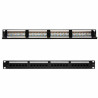 Panel de parcheo nanocable 24 puertos rj45 cat.6 utp 19 pulgadas