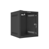 Armario lanberg mural rack 10 pulgadas 6u - 280x310 flat pack negro puerta cristal