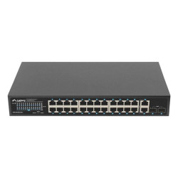 Switch lanberg 24 puertos 1gb poe+ - 2x sfp 2x gbit ethernet 360w rack 19 pulgadas