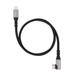 Cable nanocable usb - c 3.2 gen2 acodado 100w 1m