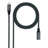 Cable prolongador nanocable usb 3.2 gen2x2 20gb 100w c - m - h 1.5m alargador usb - c algodon