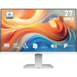 Monitor led 27 pulgadas msi mp273w e14a ips -  fhd -  dp -  hdmi -  d - sub -  144hz -  1ms -  vesa 100x100 blanco