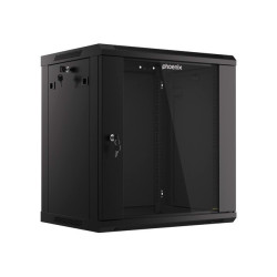 Armario rack phoenix 12u 600x450x640 auto - ensamblado 19'' hasta 60 kg negro
