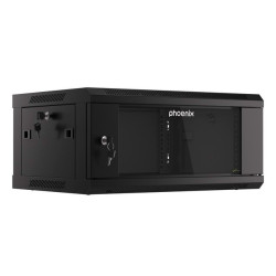 Armario rack phoenix 4u 600x450x279 auto - ensamblado 19'' hasta 60 kg negro