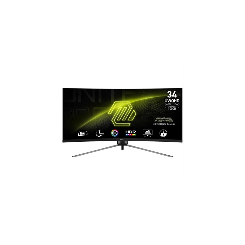 Monitor curvo gaming msi mag345cqrf e20 34 pulgadas uwqhd 200hz