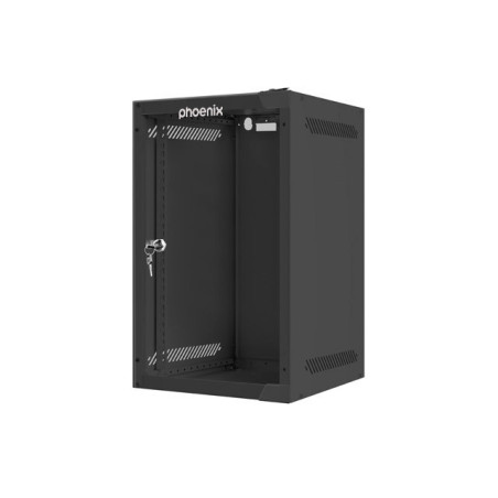Armario rack phoenix 9u 280x310x470 mural 10'' hasta 20 kg negro