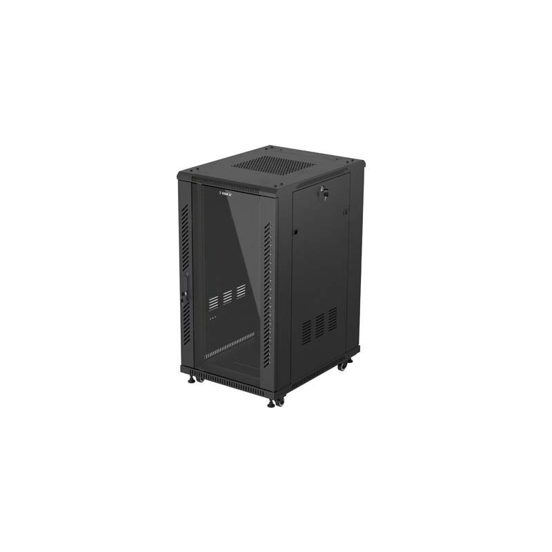 Armario rack phoenix 22u 600x800 de pie servidor 19'' hasta 1000 kg negro