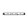 Phoenix patch panel vacio para rack de 24 puertos categoria 6 1u