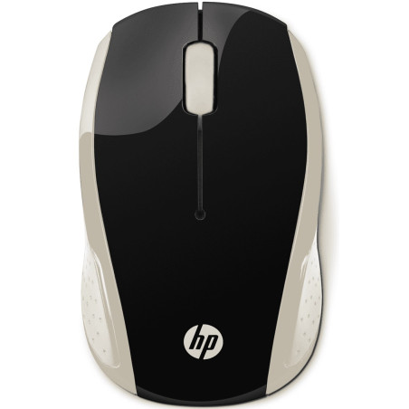 Raton inalambrico hp wireless 200 negro - oro