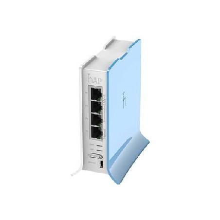 Mikrotik router board rb - 941 - 2nd - tc hap lite formato torre 650mhz cpu 32mb ram 4xlan 2.4ghz 802b - g - n 2x2 wirel