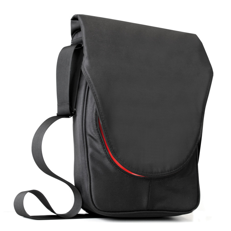 Bandolera o mochila poliester hasta 14 pulgadas negra