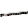 Regleta alimentacion equip rack 19 pulgadas 1u 8 tomas 3500w cable 1.8m interruptor aluminio