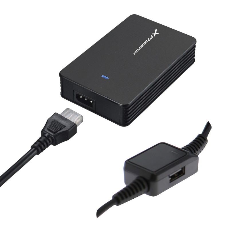 Adaptador cargador de corriente universal automatico  phoenix 40w  (incluye 5 conectores)  para portatiles y netbooks co