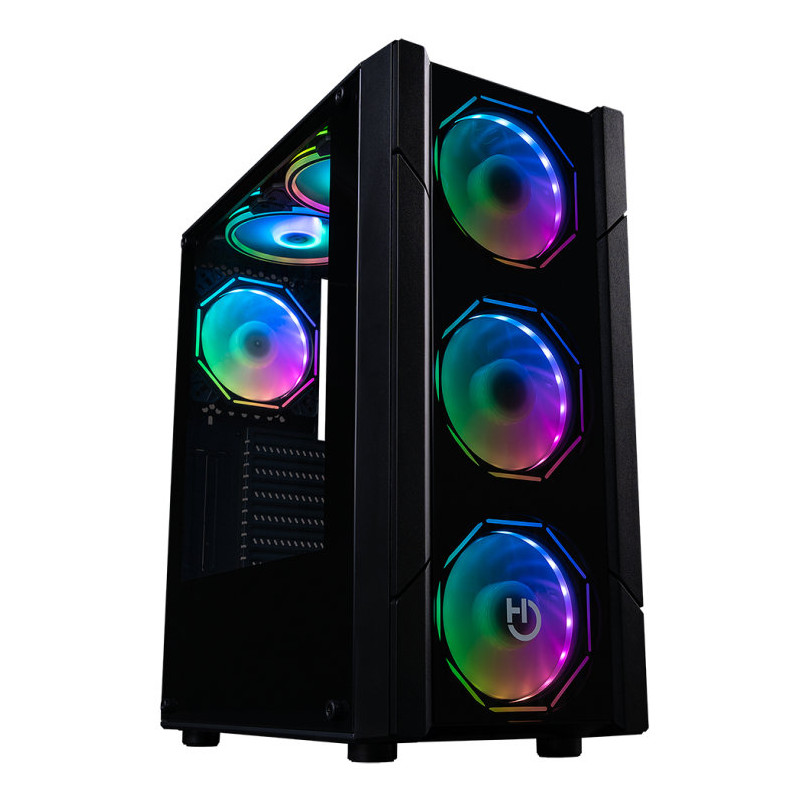 Caja ordenador gaming hiditec atx v30 argb cristal templado