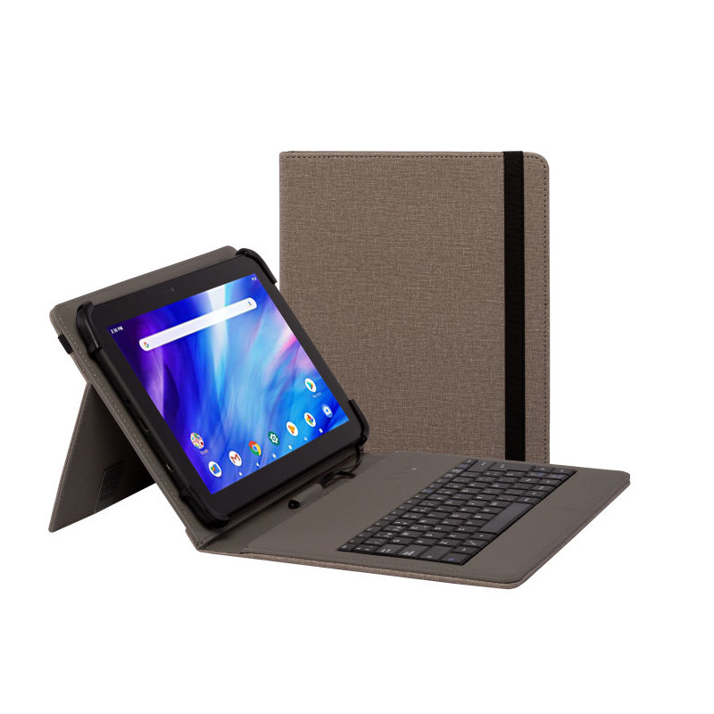 Funda con teclado nilox para tablet 10.5 pulgadas usb marron