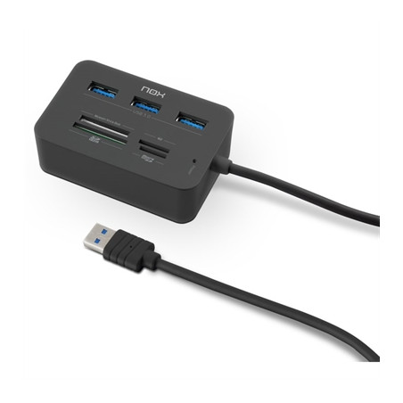 Lector de tarjetas nox nxliterdrone 3 x usb 3.0