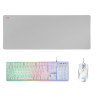 Kit teclado + raton mars gaming mcpxwfr rgb blanco + alfombrilla frances