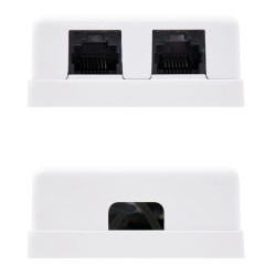Roseta nanocable 2 tomas cat.6 utp rj45