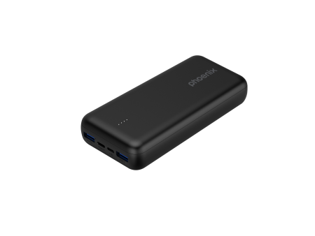 Phoenix powerbank batería externa 20000mah con 2 usb carga rapida y 1 usb tipo c pd