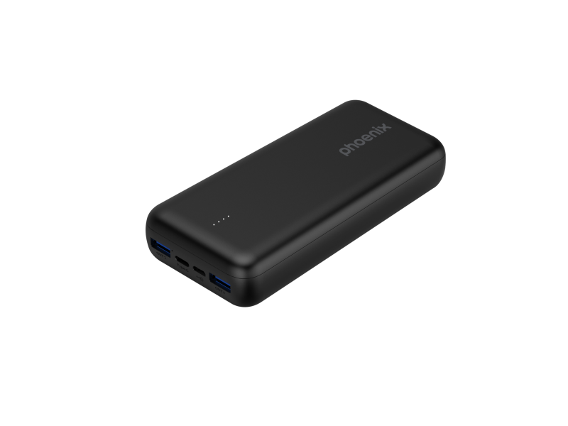Phoenix powerbank batería externa 20000mah con 2 usb carga rapida y 1 usb tipo c pd