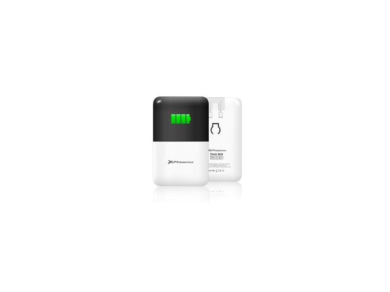 Cargador ac + bateria portatil 2 en 1  phoenix power bank 3000 ma  ipad - iphone - tablet - moviles - smartphones - mp4 