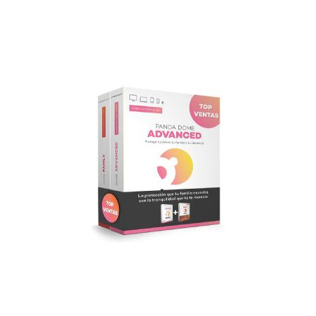 Antivirus panda advanced 2 dispositivos 1 año+ family bundle caja