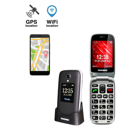 Telefono movil telefunken s560 senior phone - 2g - gps - 2.8 pulgadas - negro