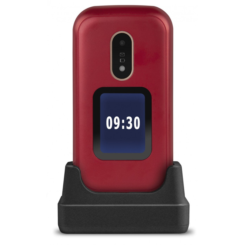 Telefono movil doro 6060 red - white - 2.8 pulgadas -  blanco y rojo