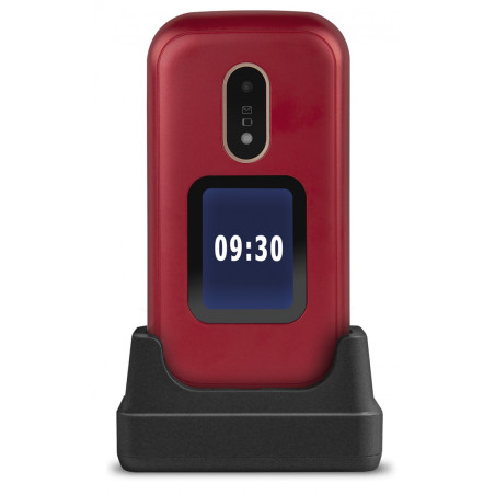 Telefono movil doro 6060 red - white - 2.8 pulgadas -  blanco y rojo