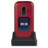 Telefono movil doro 6060 red - white - 2.8 pulgadas -  blanco y rojo