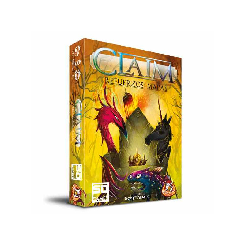 Juego de mesa claim refuerzos: mapas pegi 10