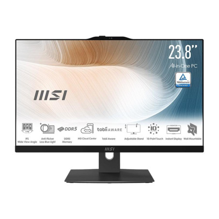 Ordenador all in one msi modern am242p 1m 1498es core 7 - 150u -  16gb -  ssd 512gb -  23.8 pulgadas fhd -  freedos