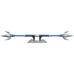 Replica hasbro escala 1:1 blue ranger lanza de poder deluxe power rangers lightning collection