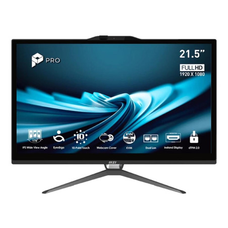 Ordenador all in one msi pro ap222t - 608eu i5 - 14400 -  16gb -  ssd 512gb -  21.5 pulgadas fhd -  w11p tactil
