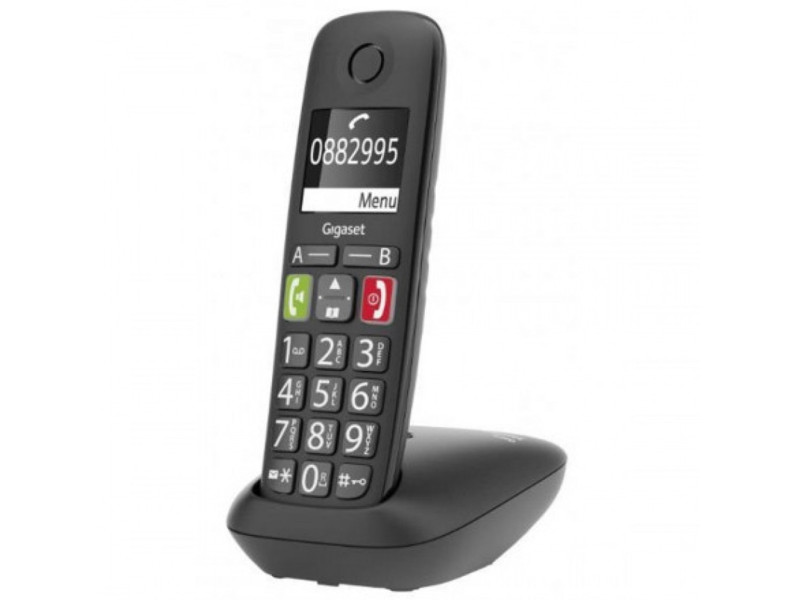 Telefono fijo inalambrico gigaset e290 negro 150 numeros -  21 tonos