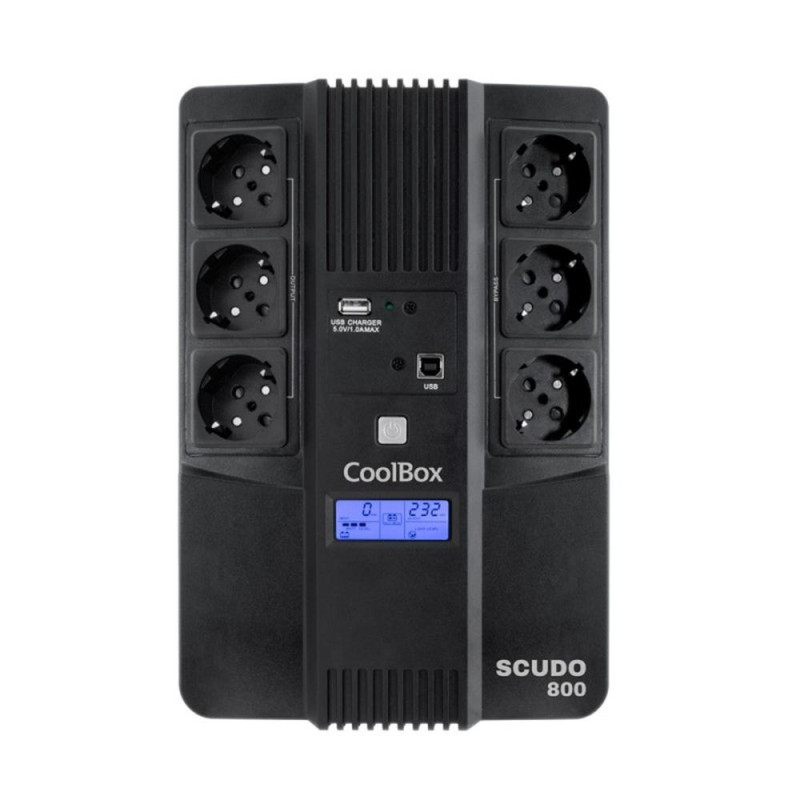 Sai coolbox scudo3 800va lcd 6 enchufes schuko