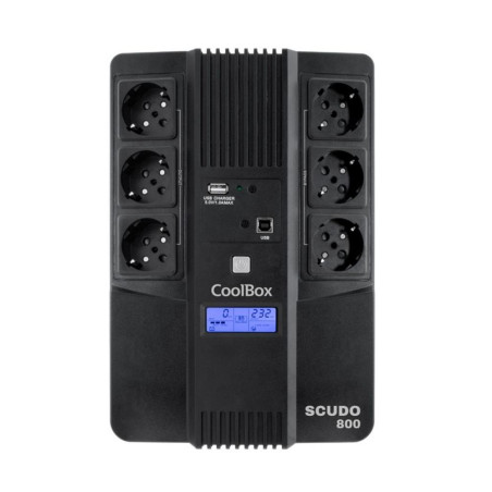 Sai coolbox scudo3 800va lcd 6 enchufes schuko